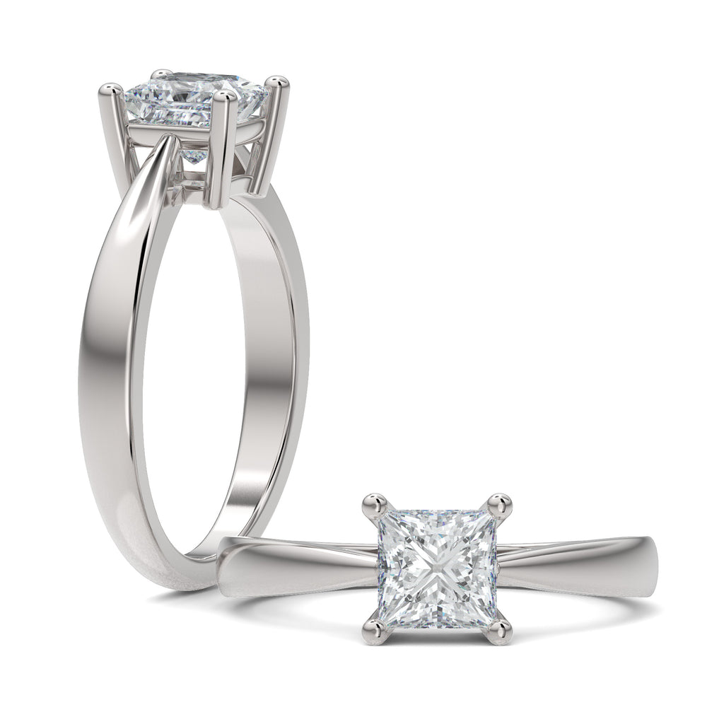 Bague solitaire Princesse