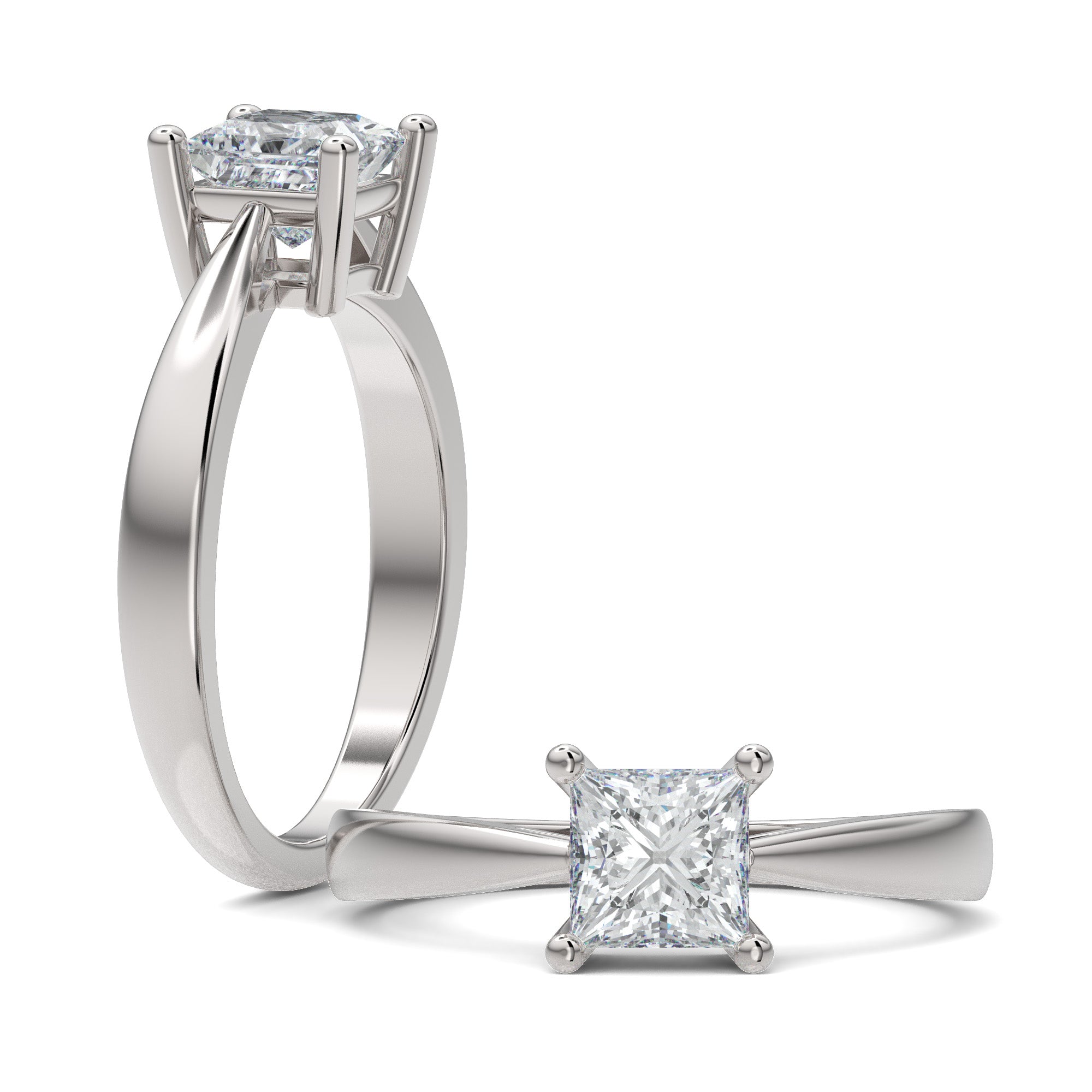 Bague solitaire Princesse