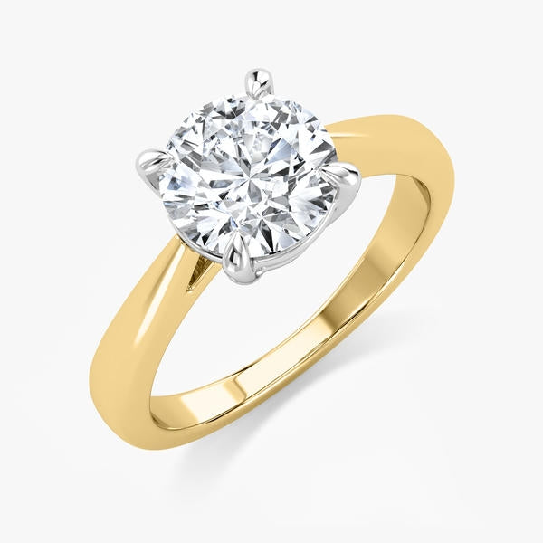 Bague solitaire diamant rond