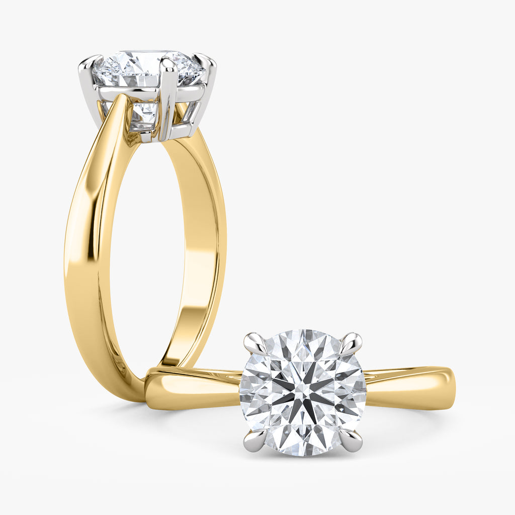 Bague solitaire diamant rond