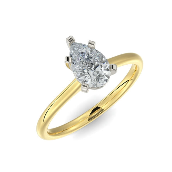 Bague solitaire Poire