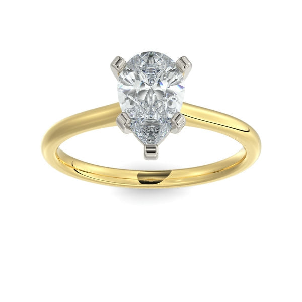 Bague solitaire Poire