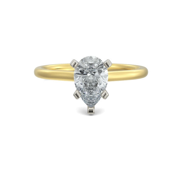 Bague solitaire Poire
