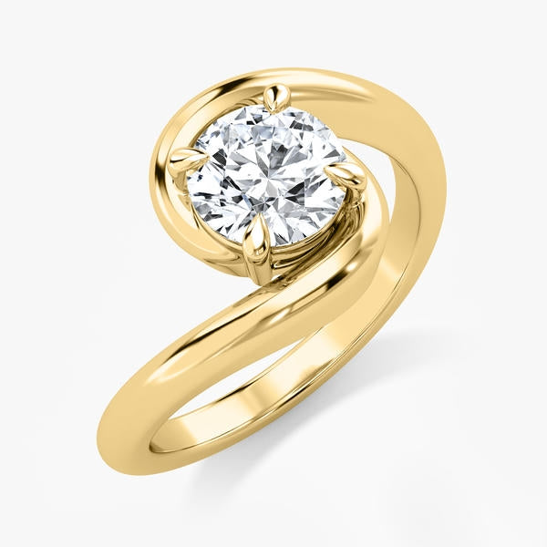 Bague solitaire moderne