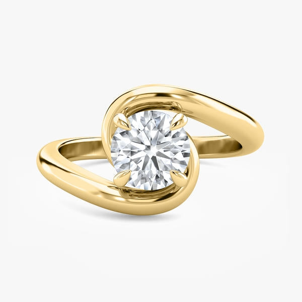 Bague solitaire moderne