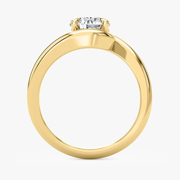 Bague solitaire moderne