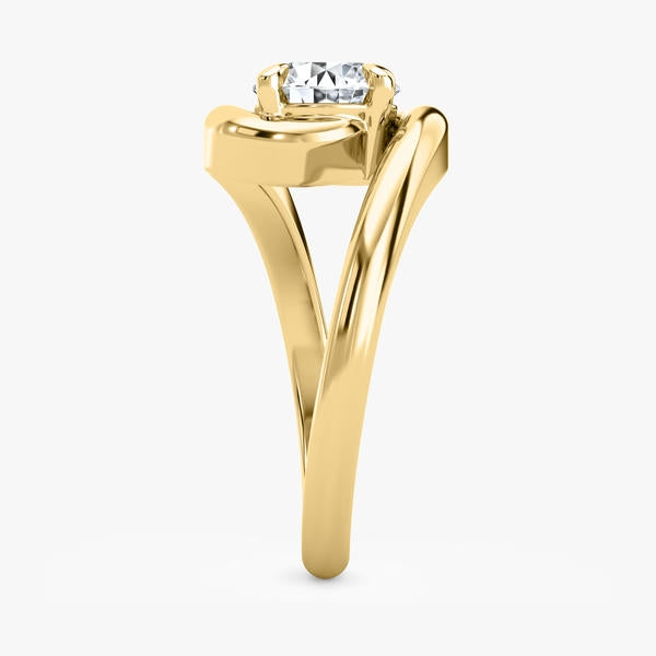Bague solitaire moderne